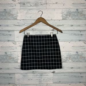 Urban Outfitters Women's Black Plaid Gretchen Pelmet Mini Skirt Size Extra Small